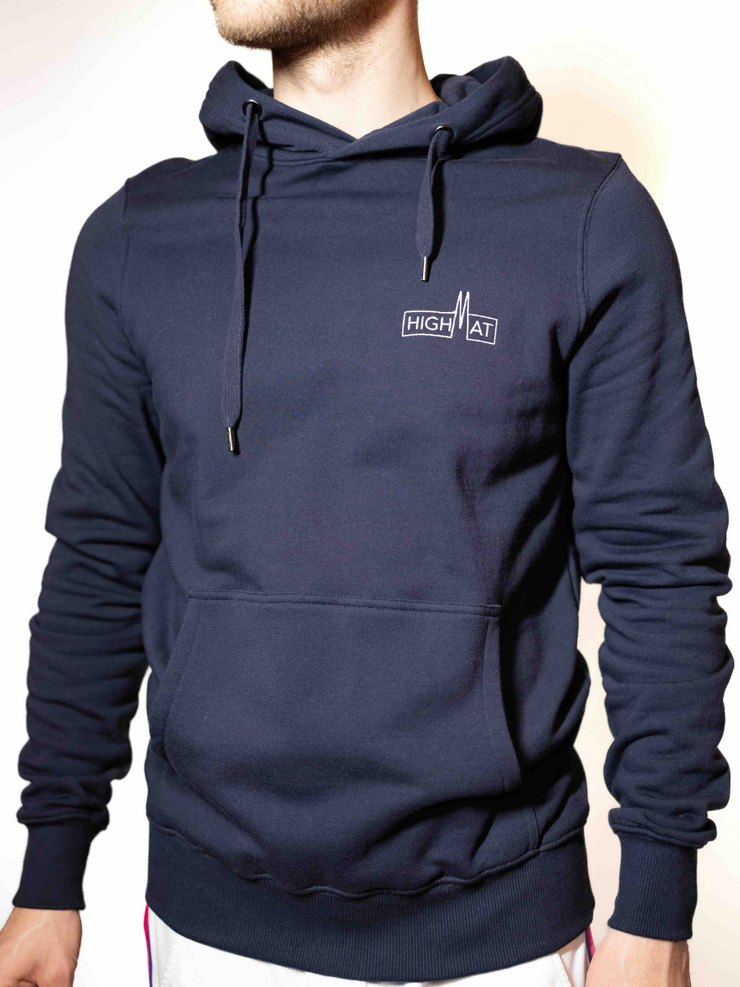 BLUE HOODIE MIT STICK LOGO